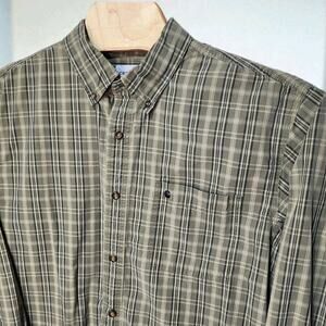 Men's Carhartt Button Down Striped Long Sleeve Workwear Casual XL 100% Cotton